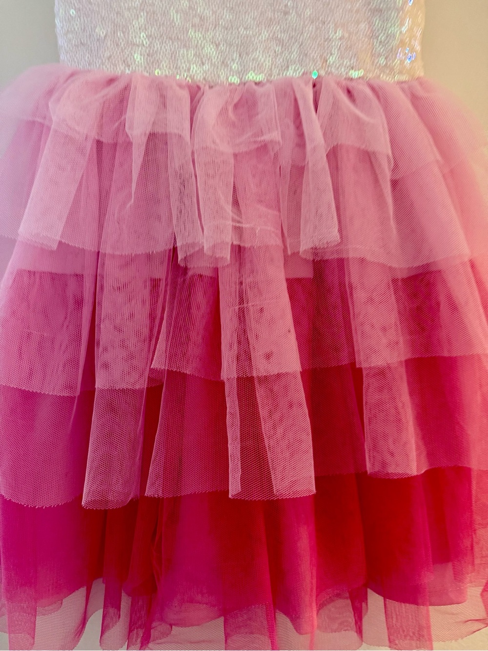 lilt Pink and White Unicorn Sequin Tulle Dress - Picture 4 of 9